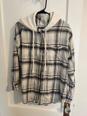 American Eagle Hooded Flannel